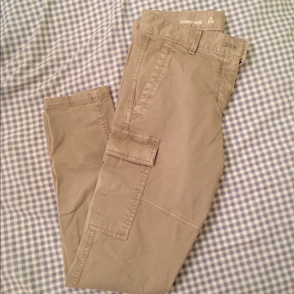 Beige Cargo Pants (Skinny fit)